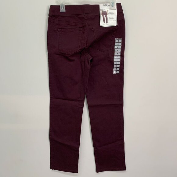 Nine West Women's Jeans 4 Heidi Pull On Denim Pant Jeans Plum Purple Size 4 - Picture 4 of 9
